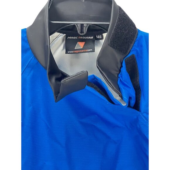 Magic Marine Sailing Jacket Boys Blue Gray 2 Layer Racing Spraytop Waterproof Br - Picture 11 of 16
